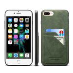 Card Slots Full Coverage PU+TPU Phone Case For iPhone 8 Plus / 7 Plus(Green)