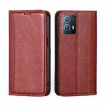 For vivo iQOO U5 Grid Texture Magnetic Flip Leather Phone Case(Red)