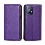 For vivo iQOO U5 Grid Texture Magnetic Flip Leather Phone Case(Purple)