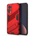 For Xiaomi 12 Lite Punk Armor PC + TPU Phone Case with Holder(Red)