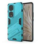 For Honor 70 Pro Punk Armor 2 in 1 PC + TPU Shockproof Case with Invisible Holder(Blue)