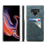 For Samsung Galaxy Note9 Card Slots Full Coverage PU+TPU Phone Case(Blue)