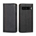 For Google Pixel 7 5G Grid Texture Magnetic Flip Leather Phone Case(Black)