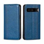 For Google Pixel 7 5G Grid Texture Magnetic Flip Leather Phone Case(Blue)
