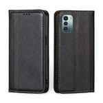 For Nokia G21 / G11 Grid Texture Magnetic Flip Leather Phone Case(Black)