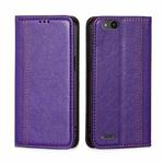 For ZTE Tempo X / Vantage Z839 / N9137 Grid Texture Magnetic Flip Leather Phone Case(Purple)