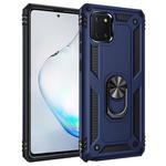 For Galaxy A81 / Note 10 Lite Shockproof TPU + PC Protective Case with 360 Degree Rotating Holder(Blue)