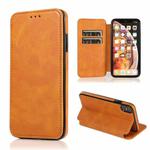 Card Slots Flip Leather Phone Case For iPhone X / XS(Khaki)