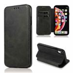 For iPhone XR Card Slots Flip Leather Phone Case(Black)