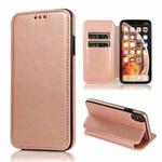 For iPhone XS Max Card Slots Flip Leather Phone Case(Rose Gold)
