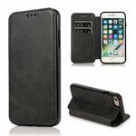 For iPhone SE 2022 / SE 2020 / 8 / 7 Card Slots Flip Leather Phone Case(Black)