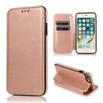 Card Slots Flip Leather Phone Case For iPhone 8 Plus / 7 Plus(Rose Gold)