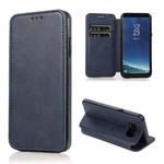 For Samsung Galaxy S8 Card Slots Flip Leather Phone Case(Blue)