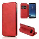 For Samsung Galaxy S8+ Card Slots Flip Leather Phone Case(Red)