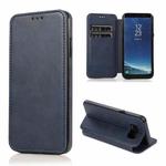 For Samsung Galaxy S8+ Card Slots Flip Leather Phone Case(Blue)