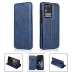 For Samsung Galaxy S20 Ultra 5G Card Slots Flip Leather Phone Case(Blue)