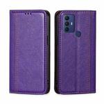 For TCL 30 SE/306/305 & Sharp Aquos V6 Grid Texture Magnetic Flip Leather Phone Case(Purple)