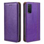 For TCL 205 Grid Texture Magnetic Flip Leather Phone Case(Purple)