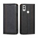 For Kyocera Android One S9 Grid Texture Magnetic Flip Leather Phone Case(Black)