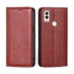 For Kyocera Android One S9 Grid Texture Magnetic Flip Leather Phone Case(Red)