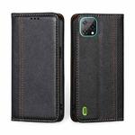 For Blackview A55 Grid Texture Magnetic Flip Leather Phone Case(Black)