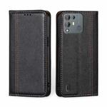 For Blackview A55 Pro Grid Texture Magnetic Flip Leather Phone Case(Black)