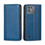 For Blackview A55 Pro Grid Texture Magnetic Flip Leather Phone Case(Blue)
