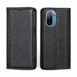 For Ulefone Note 13P Grid Texture Magnetic Flip Leather Phone Case(Black)