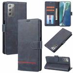 For Samsung Galaxy Note20 Classic Wallet Flip Leather Phone Case(Blue)