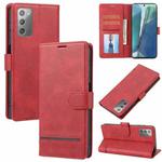 For Samsung Galaxy Note20 Classic Wallet Flip Leather Phone Case(Red)