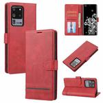 For Samsung Galaxy S20 Ultra Classic Wallet Flip Leather Phone Case(Red)