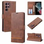 For Samsung Galaxy S22 Ultra 5G Classic Wallet Flip Leather Phone Case(Brown)
