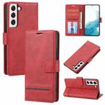For Samsung Galaxy S22 5G Classic Wallet Flip Leather Phone Case(Red)