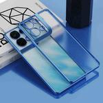 For OPPO Reno8 Electroplated Frosted Phone Case(Blue)