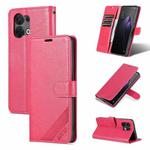 For OPPO Reno8/Reno8 Pro AZNS Sheepskin Texture Flip Leather Phone Case(Red)