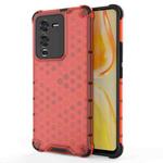For vivo S15 5G China Shockproof Honeycomb PC + TPU Phone Case(Red)