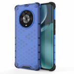 For Honor Magic4 Shockproof Honeycomb PC + TPU Phone Case(Blue)