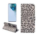 For Galaxy S20 Leopard Pattern Horizontal Flip Leather Case with Holder & Card Slots(Brown)