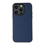 For iPhone 14 Pro Carbon Fiber Texture Phone Case (Blue)