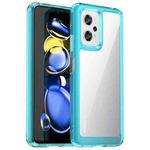 For Xiaomi Redmi Note 11T Pro 5G Colorful Series Acrylic + TPU Phone Case(Transparent Blue)