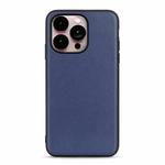 For iPhone 14 Pro Lambskin Texture Genuine Leather Phone Case (Blue)