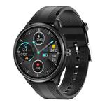 M3 1.28 inch TFT Color Screen Smart Watch, Support Bluetooth Calling/Body Temperature Monitoring, Style:Black Silicone Strap(Black)