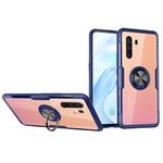 For Vivo X30 Pro Shockproof Transparent TPU + Acrylic Protective Case with Ring Holder(Blue)