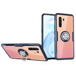 For Vivo X30 Pro Shockproof Transparent TPU + Acrylic Protective Case with Ring Holder(Navy)