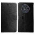 For Honor Magic4 Y Stitching Horizontal Flip Leather Phone Case(Black)