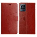 For OPPO Realme Narzo 50 4G Y Stitching Horizontal Flip Leather Phone Case(Brown)