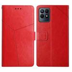 For OPPO Realme Narzo 50 4G Y Stitching Horizontal Flip Leather Phone Case(Red)