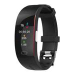 P3A 0.96 inch TFT Screen Smart Wristband, Support ECG Monitoring/Heart Rate Monitoring(Black Black Red)