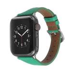 Genuine Leather Watch Band For Apple Watch Series 8&7 41mm / SE 2&6&SE&5&4 40mm / 3&2&1 38mm(Green)