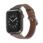 Genuine Leather Watch Band For Apple Watch Ultra 49mm / Series 8&7 45mm / SE 2&6&SE&5&4 44mm / 3&2&1 42mm(Light Brown)